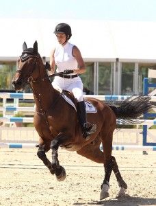 05.SEPTEMBER.2013 - AREZZO - ITALY**NOT AVAILABLE FOR ITALY****EXCLUSIVE ALL ROUND PICTURES**ATHINA ONASSIS AND HER HUSBAND ALFONSO DE MIRANDA AT THE AREZZO EQUESTRIAN CENTRE IN AREZZO, ITALY.BYLINE MUST READ:  XPOSUREPHOTOS.COM***UK CLIENTS - P