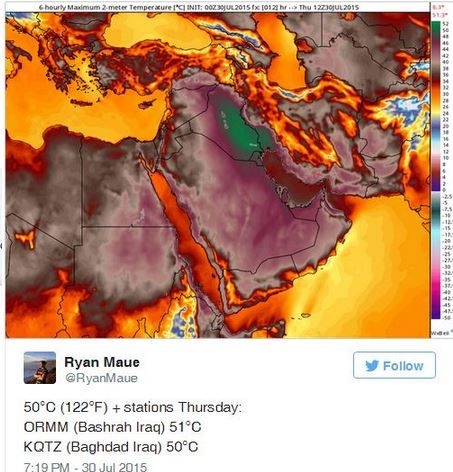 Απίστευτο!! 67,8 βαθμούς Κελσίου στο Ιράν!!