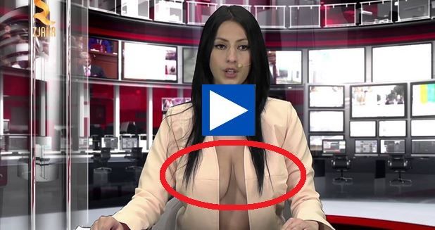 ΣΟΚ! Πληθωρική παρουσιάστρια δελτίου ειδήσεων ξέχασε να βάλει στηθόδεσμο! (Video)
