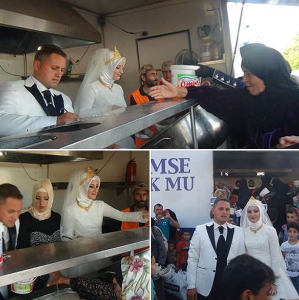 Κάλεσαν 4.000 πρόσφυγες στο γάμο τους!! Τους πρόσφεραν και φαγητό!! (Pics)