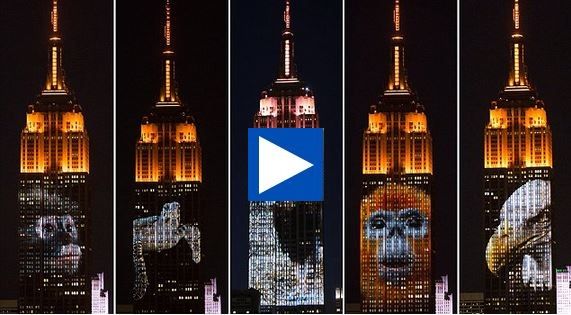 Ζώα που κινδυνεύουν προς εξαφάνιση στην πρόσοψη του Empire State Building (βίντεο)