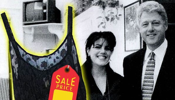 monica lewinski dress on auction