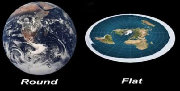 earth flat and round