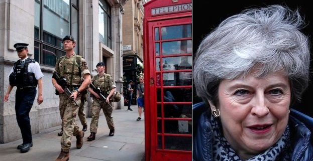 theresa may army in the roads knife crisis