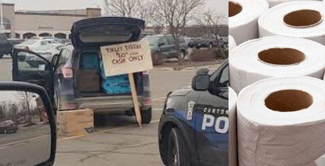 64 year old selling toilet paper