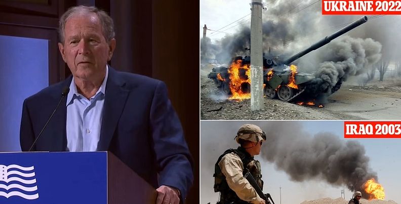 Γκάφα Τζορτζ Μπους: «Αδικαιολόγητη η εισβολή στο Ιράκ, εννοώ στην Ουκρανία» (Video)